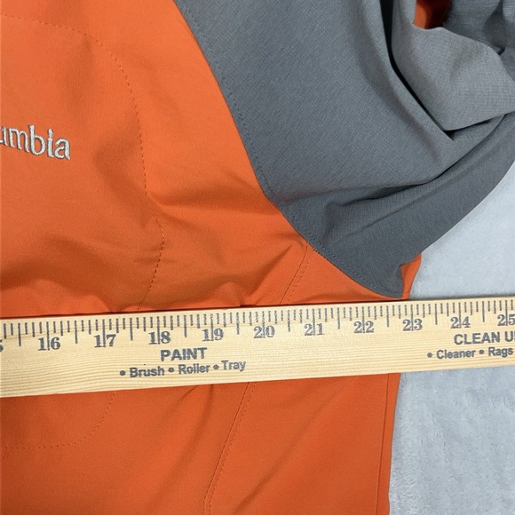 Columbia Mens Jacket L Windbreaker Orange Grey Full Zip Outdoor Hiking Gorpcore - Picture 4 of 10